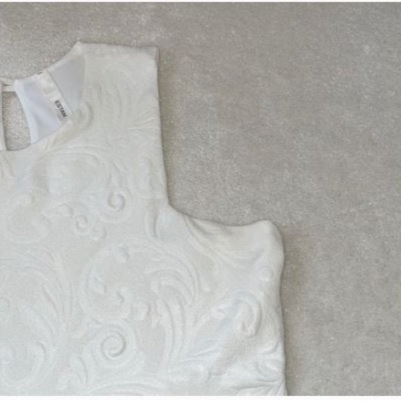 Estam Cream Imprinted Sleeveless Dress - Picture 10 of 11